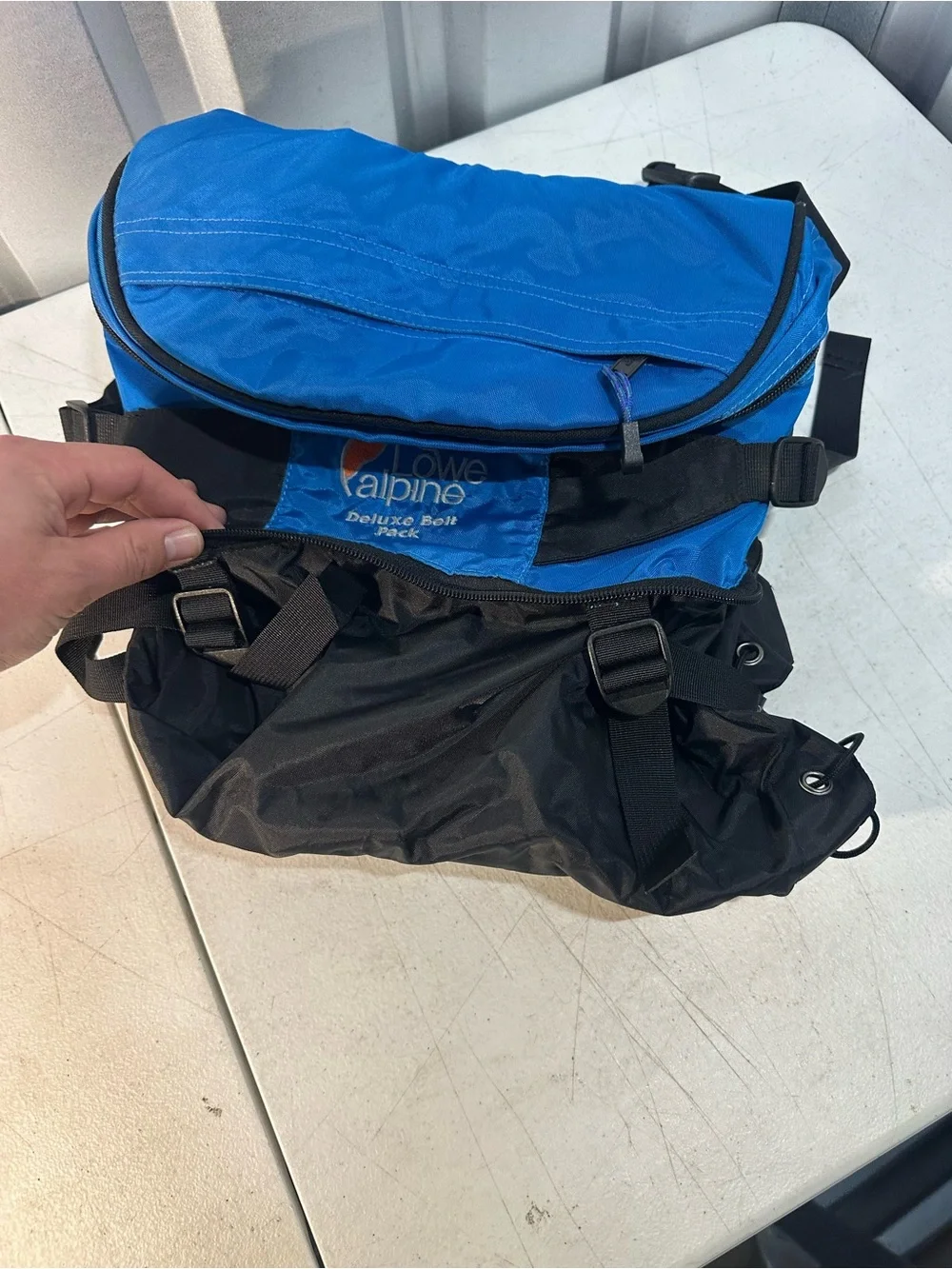 Lowe Alpine Deluxe Belt Pack Blue Vintage Hiking Travel Fanny Pack